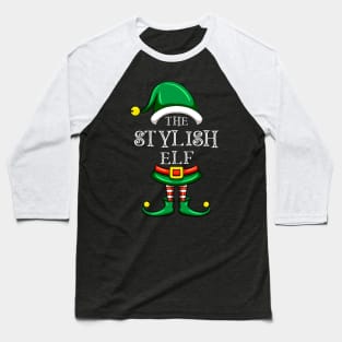 The Stylish Elf Matching Family Christmas Pajama Baseball T-Shirt